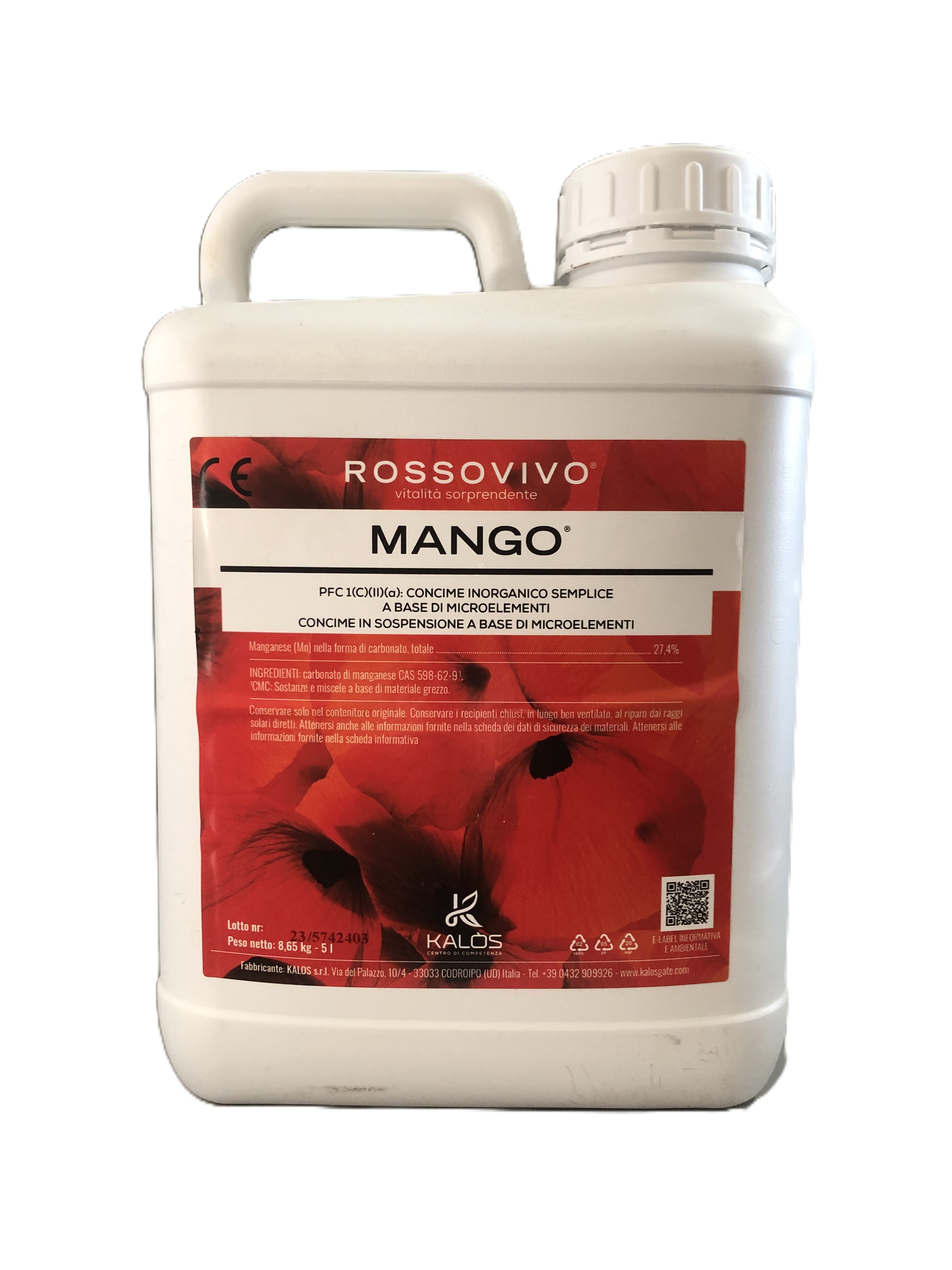 Mango x lt.5 – Concime al Manganese con biostimolante RossoVivo | Bonsi Shop