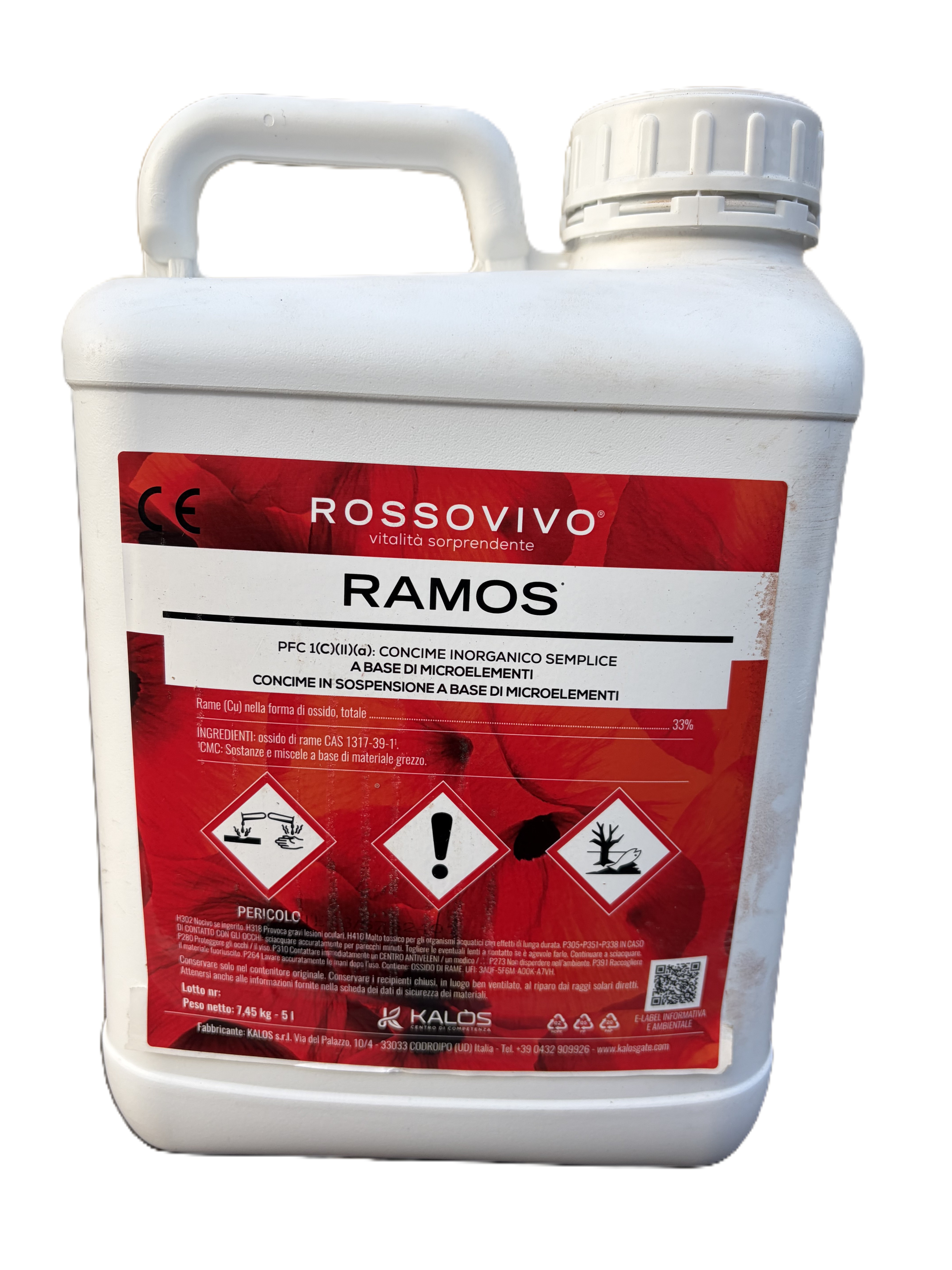 Ramos – Concime Fogliare a Base di Rame | Tanica da 5 litri