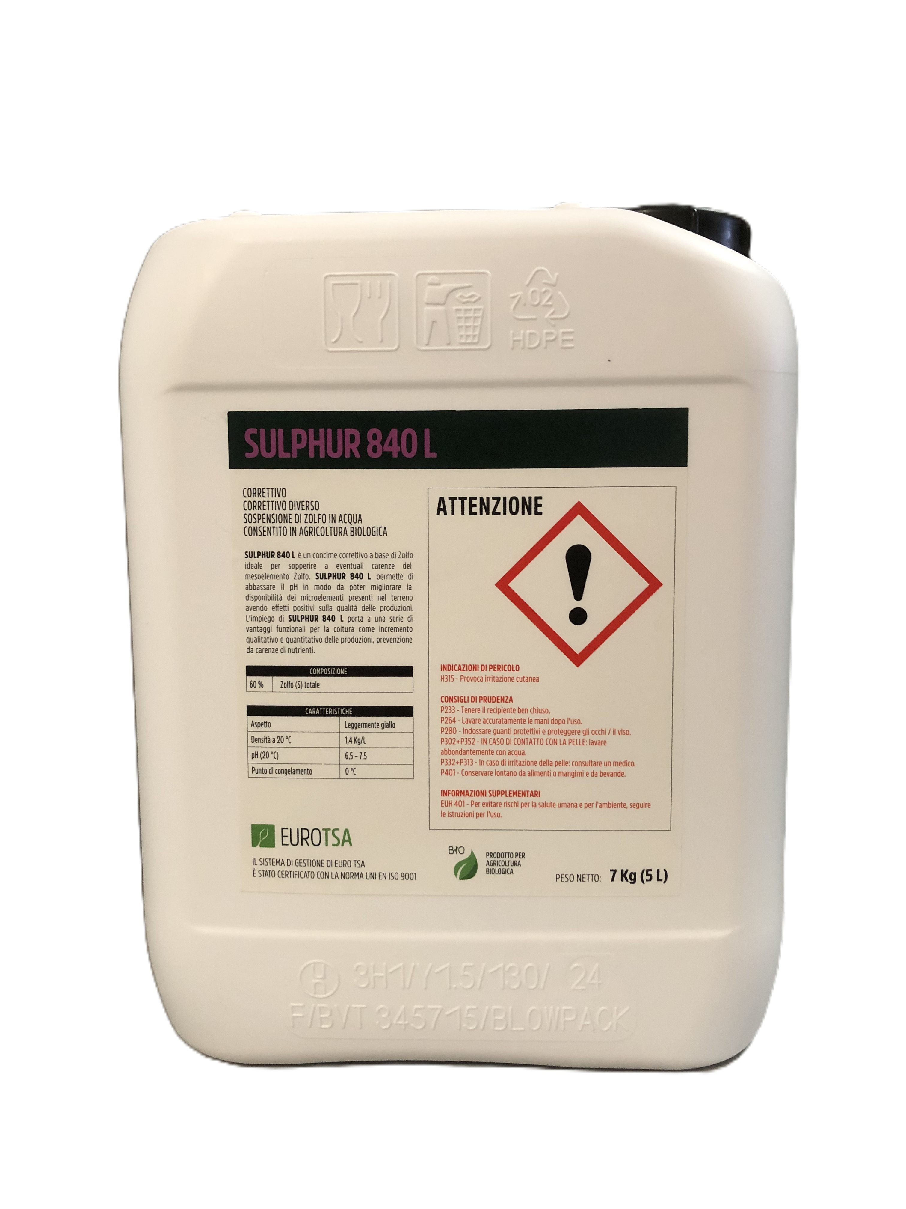 Sulphur 840 L x lt.5